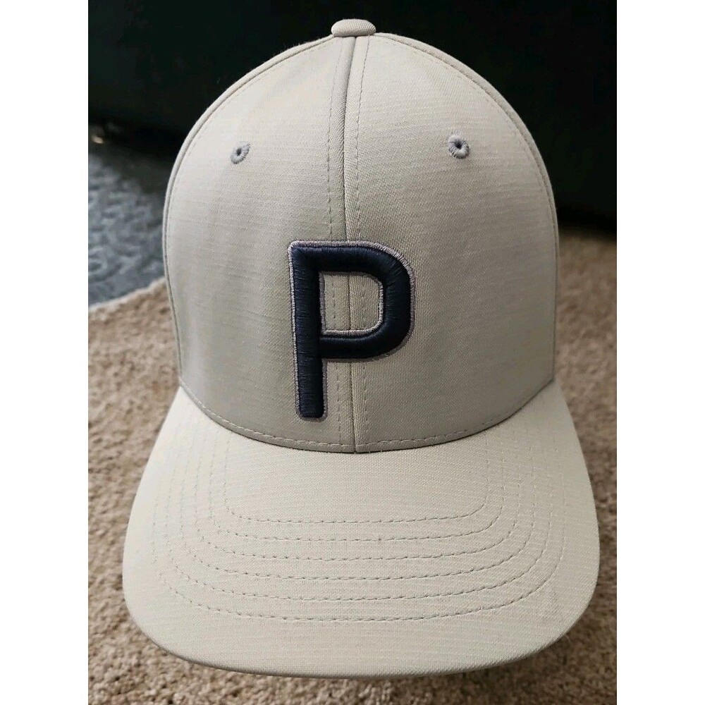 Puma P 110 Flex Fit Snap Back Hat Grey Tour Exclusive - Golf Fish Hunt Run